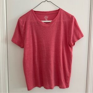 J. Crew Knit Goods Pink Linen Tee Shirt